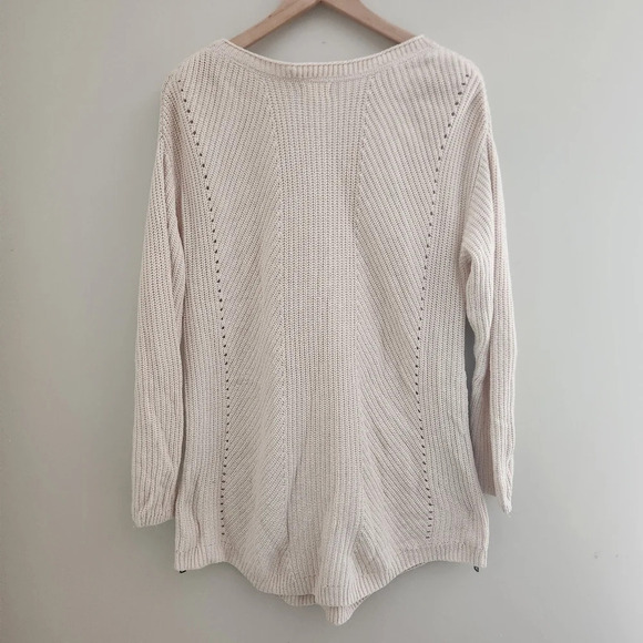 Caslon (Nordstrom) | Rib Knit Side Zip Tunic Length Sweater - Size M - Picture 5 of 9
